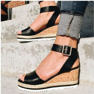 Unbranded (Black, EU39) Ankle Strap Womens Open Toe Platform Wedges Sandals Ladies Shoes S Unbranded (Black, EU39) Ankle Strap Womens Open Toe Platform Wedges Sandals Ladies Shoes S