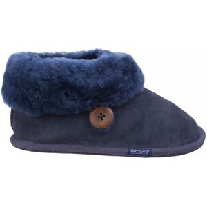 Cotswold (4 (Adults'), Dark Blue) Wotton Dark Blue Womens Warm-Lined Bootie Slippers Cotswold (4 (Adults'), Dark Blue) Wotton Dark Blue Womens Warm-Lined Bootie Slippers