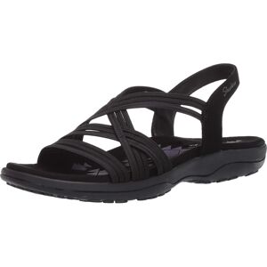Skechers Women's REGGAE SLIM-Simply Stretch Sport Sandal Black 6 Skechers Women's REGGAE SLIM-Simply Stretch Sport Sandal Black 6