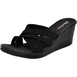 Skechers Cali Women's Rumblers-Beautiful People Wedge Sandal Black 10 Skechers Cali Women's Rumblers-Beautiful People Wedge Sandal Black 10