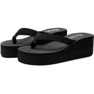 Unbranded (Black, 37=Foot Length 23.5cm/9.3in) Casual Slippers Platform Summer Sandals Fli Unbranded (Black, 37=Foot Length 23.5cm/9.3in) Casual Slippers Platform Summer Sandals Fli