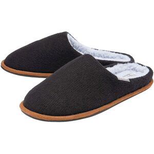 (10, Black) Dunlop - Mens Plush Lined Mule Slippers With Memory Foam (10, Black) Dunlop - Mens Plush Lined Mule Slippers With Memory Foam