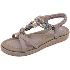 Unbranded (41, Purple) Summer Women's Rhinestone Casual Comfort Beach Flat Sandals Unbranded (41, Purple) Summer Women's Rhinestone Casual Comfort Beach Flat Sandals