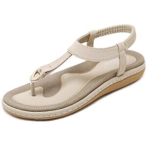 Unbranded (39, Apricot) Summer new women's sandals metal buckle casual comfortable flat sh Unbranded (39, Apricot) Summer new women's sandals metal buckle casual comfortable flat sh