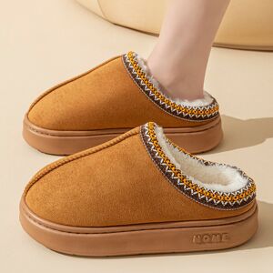 Unbranded (Brown, 40-41?Foot Length25-25.5cm) Color Velvet Solid Splicing Thick Sole Light Unbranded (Brown, 40-41?Foot Length25-25.5cm) Color Velvet Solid Splicing Thick Sole Light