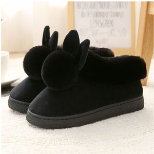 Unbranded (Black, EU40-41=Foot Length 24.5cm) Women Bunny Rabbit Plush Slippers Winter War Unbranded (Black, EU40-41=Foot Length 24.5cm) Women Bunny Rabbit Plush Slippers Winter War