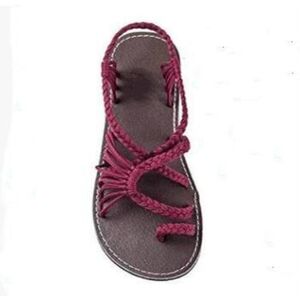 Unbranded (Wine red, EU43) Bohemian Flip Flat Flops Sandals Summer Womens Bandages Casual Unbranded (Wine red, EU43) Bohemian Flip Flat Flops Sandals Summer Womens Bandages Casual