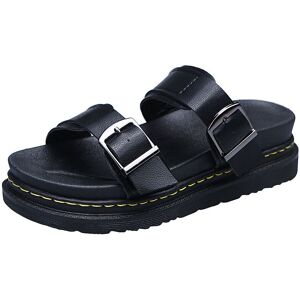 Unbranded (Black, 38=Foot Length24cm) Sandals Platform Woman Belt Buckle Casual Large Size Unbranded (Black, 38=Foot Length24cm) Sandals Platform Woman Belt Buckle Casual Large Size