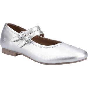 (Silver, 7 (Adults')) Hush Puppies Nancy Mary Jane Leather Women's Silver Flats (Silver, 7 (Adults')) Hush Puppies Nancy Mary Jane Leather Women's Silver Flats