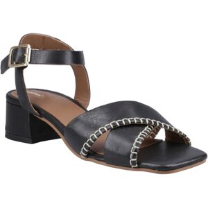 (Black, 6 (Adults')) Hush Puppies Lyla Heeled Leather Women's Black Sandals (Black, 6 (Adults')) Hush Puppies Lyla Heeled Leather Women's Black Sandals