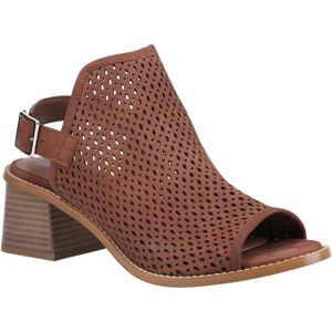 (Brown, 5 (Adults')) Hush Puppies Louise Heeled Leather Women's Brown Sandals (Brown, 5 (Adults')) Hush Puppies Louise Heeled Leather Women's Brown Sandals