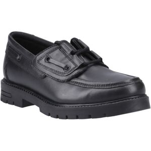 (Black, 10 (Adults')) Hush Puppies Lucy Leather Girls's Black Boat Shoes (Black, 10 (Adults')) Hush Puppies Lucy Leather Girls's Black Boat Shoes