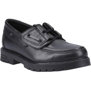 (Black, 6 (Adults')) Hush Puppies Lucy Leather Girls's Black Boat Shoes (Black, 6 (Adults')) Hush Puppies Lucy Leather Girls's Black Boat Shoes