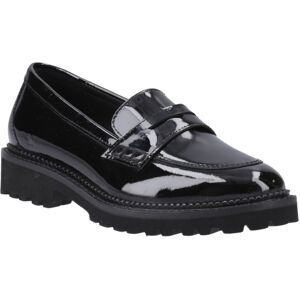 (Black, 7 (Adults')) Hush Puppies Grazia Leather Girls's Black Loafers (Black, 7 (Adults')) Hush Puppies Grazia Leather Girls's Black Loafers