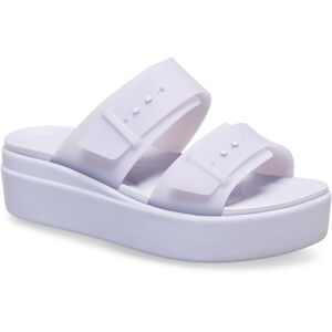 (Purple, 6 (Adults')) Crocs Brooklyn Buckle Low Wedge Women's Purple Moon Sandal (Purple, 6 (Adults')) Crocs Brooklyn Buckle Low Wedge Women's Purple Moon Sandal