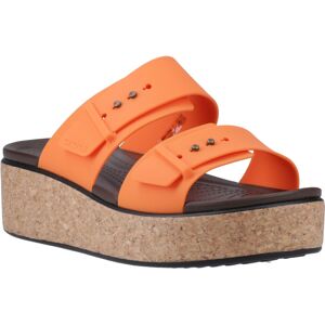 (Brown, 8 (Adults')) Crocs Brooklyn Buckle Women's Topaz Wedges (Brown, 8 (Adults')) Crocs Brooklyn Buckle Women's Topaz Wedges
