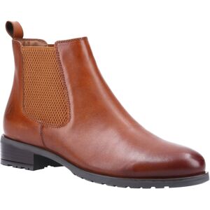 (Brown, 4 (Adults')) Hush Puppies Sammie Leather Women's Tan Flat Chelsea Boots (Brown, 4 (Adults')) Hush Puppies Sammie Leather Women's Tan Flat Chelsea Boots