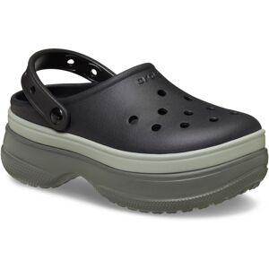 (Black, 7 (Adults')) Crocs Classic Stacked Thermoplastic Black Clogs (Black, 7 (Adults')) Crocs Classic Stacked Thermoplastic Black Clogs