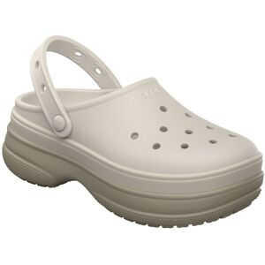 (Grey, 6 (Adults')) Crocs Classic Stacked Thermoplastic Chalk Clogs (Grey, 6 (Adults')) Crocs Classic Stacked Thermoplastic Chalk Clogs