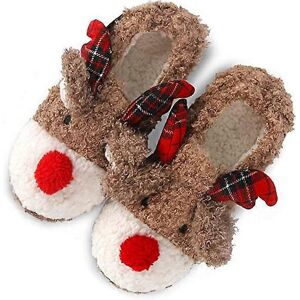 Unbranded (As show, One size) 7#Warm Soft Plush Handmade Women's Christmas ShoesNon-sl Unbranded (As show, One size) 7#Warm Soft Plush Handmade Women's Christmas ShoesNon-sl