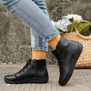 Unbranded (Black, 41) Stylish Womens Chunky Martin Boots Low Cut Round Toe Lace Up Trendy Unbranded (Black, 41) Stylish Womens Chunky Martin Boots Low Cut Round Toe Lace Up Trendy