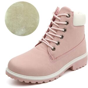 Unbranded (Pink, EU38=Foot Length24cm) New Fashion Womens Work Boots Pu Leather Boot Lace Unbranded (Pink, EU38=Foot Length24cm) New Fashion Womens Work Boots Pu Leather Boot Lace