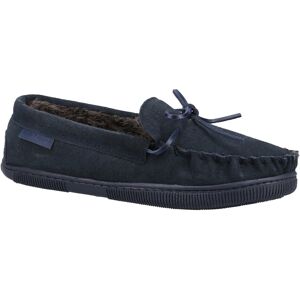 (12 (Adults')) Hush Puppies ace leather mens full slippers navy UK Size (12 (Adults')) Hush Puppies ace leather mens full slippers navy UK Size