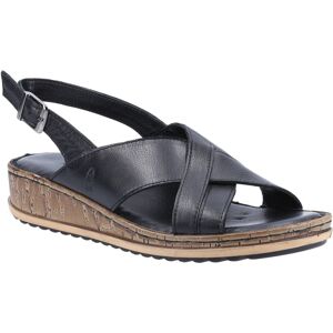 Hush Puppies (8 (Adults')) Elena Black Womens Cross Over Wedge Sandals Hush Puppies (8 (Adults')) Elena Black Womens Cross Over Wedge Sandals