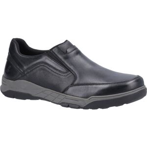 (Black, 7 (Adults')) Hush Puppies Fletcher Leather Men's Black Loafers (Black, 7 (Adults')) Hush Puppies Fletcher Leather Men's Black Loafers