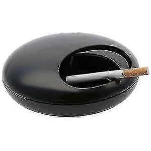 Kikidex (As show, One size) Pebble Ashtray With Lid(black) Kikidex (As show, One size) Pebble Ashtray With Lid(black)