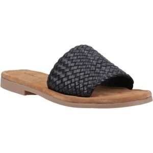 (, ) Hush Puppies Hetty Slide Leather Women's Black Wide Sandals (, ) Hush Puppies Hetty Slide Leather Women's Black Wide Sandals