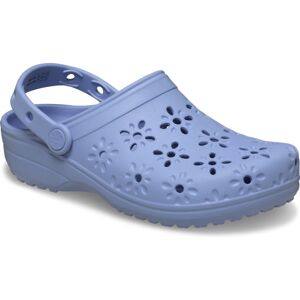 Crocs Classic Floral Cut Out Thermoplastic Women's Blue Haze Clogs Crocs Classic Floral Cut Out Thermoplastic Women's Blue Haze Clogs
