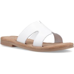 (, ) Hush Puppies Azalea Mule Leather Women's White Sandals (, ) Hush Puppies Azalea Mule Leather Women's White Sandals