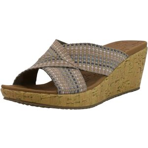 Skechers Women's Beverlee-Delighted Wedge Sandal Natural Multi 11 Skechers Women's Beverlee-Delighted Wedge Sandal Natural Multi 11