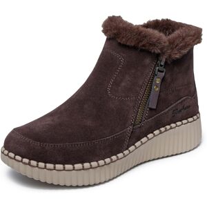 Skechers Women's WILSHIRE BLVD - FRESH ZIP, Side zip mid bootie with faux fur co Skechers Women's WILSHIRE BLVD - FRESH ZIP, Side zip mid bootie with faux fur co