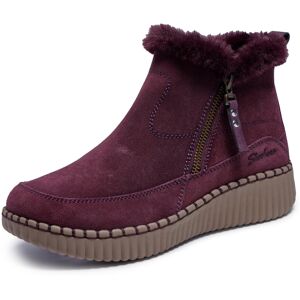 Skechers Women's WILSHIRE BLVD - FRESH ZIP, Side zip mid bootie with faux fur co Skechers Women's WILSHIRE BLVD - FRESH ZIP, Side zip mid bootie with faux fur co
