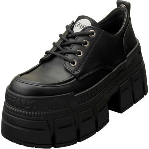 (5) Buffalo Gospher Vegan Womens Platform Boots in Black (5) Buffalo Gospher Vegan Womens Platform Boots in Black