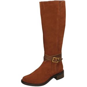 (Brown, UK 7) Ladies Clarks Zip Comfort Knee High Boots - Maye Shine (Brown, UK 7) Ladies Clarks Zip Comfort Knee High Boots - Maye Shine