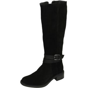 (Black, UK 4) Ladies Clarks Zip Comfort Knee High Boots - Maye Shine (Black, UK 4) Ladies Clarks Zip Comfort Knee High Boots - Maye Shine