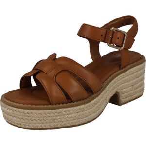(Tan, UK 5.5) Ladies Clarks Platform Wedge Sandals C- oledale Strap (Tan, UK 5.5) Ladies Clarks Platform Wedge Sandals C- oledale Strap