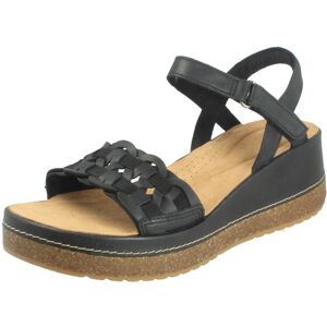 (Black, UK 7) Womens Clarks Wedge Sandals - Kassanda Bar (Black, UK 7) Womens Clarks Wedge Sandals - Kassanda Bar