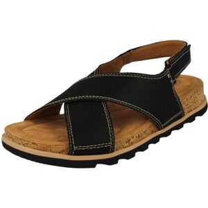 (Black, UK 5) Ladies Clarks Cross Detailed Slingback Wedge Sandals - Yacht Cross (Black, UK 5) Ladies Clarks Cross Detailed Slingback Wedge Sandals - Yacht Cross