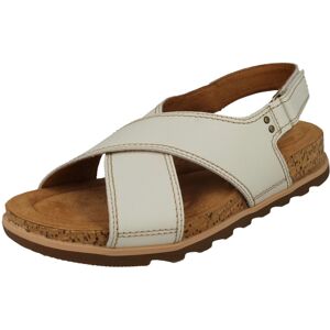 (White, UK 6.5) Ladies Clarks Cross Detailed Slingback Wedge Sandals - Yacht Cro (White, UK 6.5) Ladies Clarks Cross Detailed Slingback Wedge Sandals - Yacht Cro