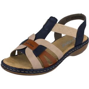 (Blue, UK 5) Ladies Rieker Casual Sandals 65918 (Blue, UK 5) Ladies Rieker Casual Sandals 65918