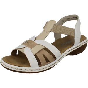 (White, UK 6) Ladies Rieker Casual Sandals 65918 (White, UK 6) Ladies Rieker Casual Sandals 65918