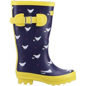 (6 UK, Navy/Yellow) Cotswold Womens/Ladies Farmyard Chicken Mid Calf Wellington (6 UK, Navy/Yellow) Cotswold Womens/Ladies Farmyard Chicken Mid Calf Wellington