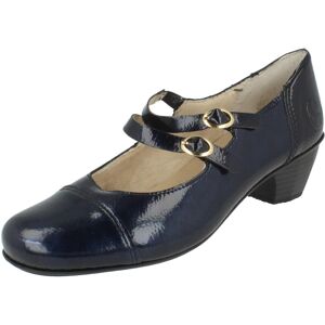(Blue, UK 5) Ladies Rieker Block Heel Shoes 41758 (Blue, UK 5) Ladies Rieker Block Heel Shoes 41758