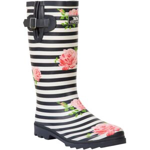 (4 UK, Navy/White/Pink) Trespass Womens/Ladies Elena Floral Wellington Boots (4 UK, Navy/White/Pink) Trespass Womens/Ladies Elena Floral Wellington Boots