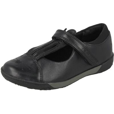 (UK 7 Infant, Black) Girls Clarks School Shoes Nibbles Jig - F Fit (UK 7 Infant, Black) Girls Clarks School Shoes Nibbles Jig - F Fit