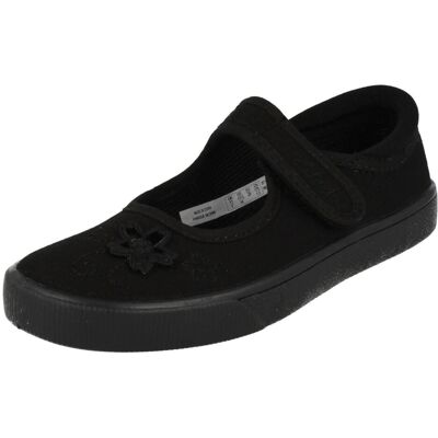 (UK 13.5 Child, Black) Girls Clarks Casual Pumps Hopper Go - G Fit (UK 13.5 Child, Black) Girls Clarks Casual Pumps Hopper Go - G Fit